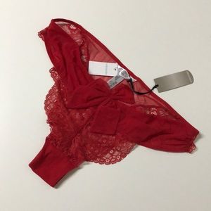 Primark red Lacey panty